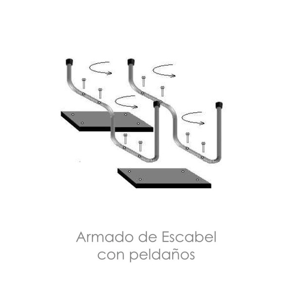 Escabel 2 peldaños desarmable Cabot