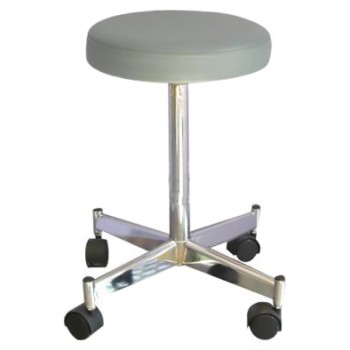 Piso clínico cromado con ruedas Cabot