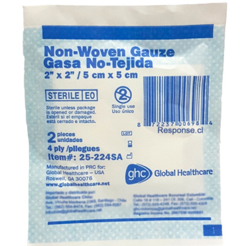 Gasa estéril curación 5 x 5 cm Global Healthcare