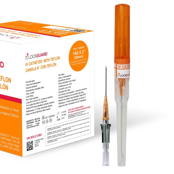 Catéter Intravenoso IV Teflón Lockguard