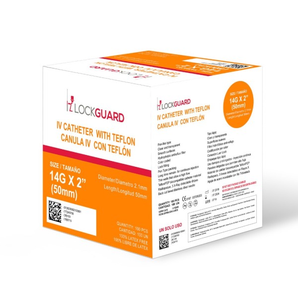 Catéter Intravenoso IV Teflón Lockguard