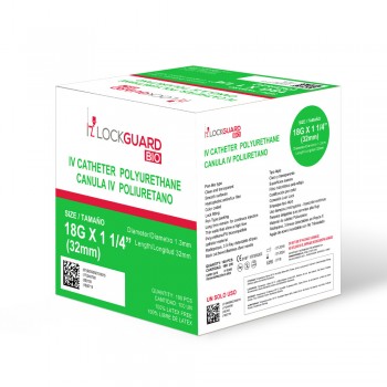 Catéter Intravenoso IV PU Lockguard