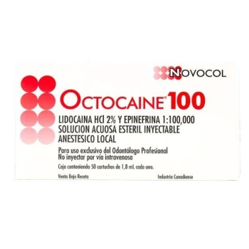 Anestesia Octocaine 100 al 2% Novocol