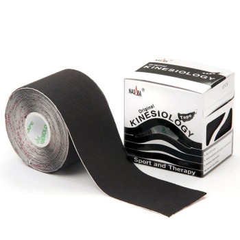Tape Kinesiologico K Tape 5 cm x 5 mt Negro NTP637 Nasara