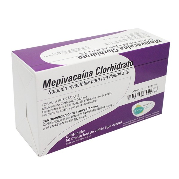 Anestesia Dental Mepivacaína 3% New Stetic