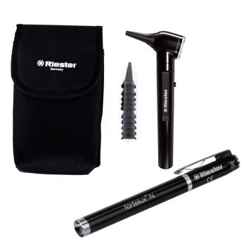 Otoscopio luz directa Xenón E-scope Riester + Linterna...