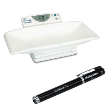 Balanza Pediátrica Digital + Linterna médica luz Led Ri-Pen