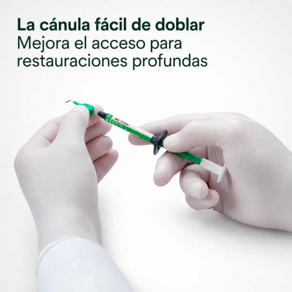 Restaurador Fluido 3M Filtek Bulk Fill Flowable con cánula fácil de doblar para restauraciones profundas