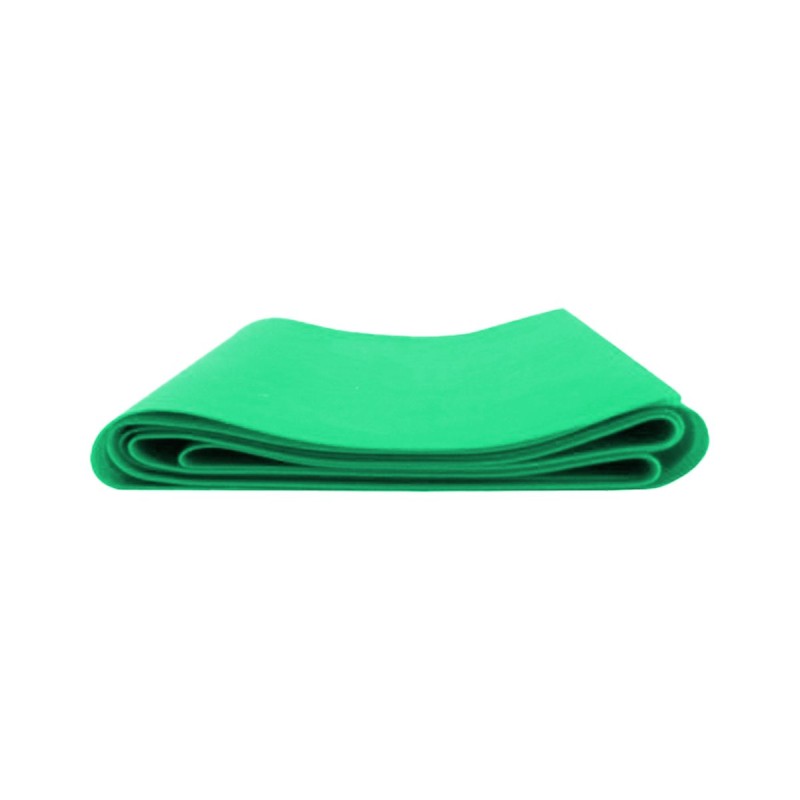 Banda elástica Spin Medical 1,5 m color verde, resistencia fuerte para rehabilitación y ejercicio terapéutico.