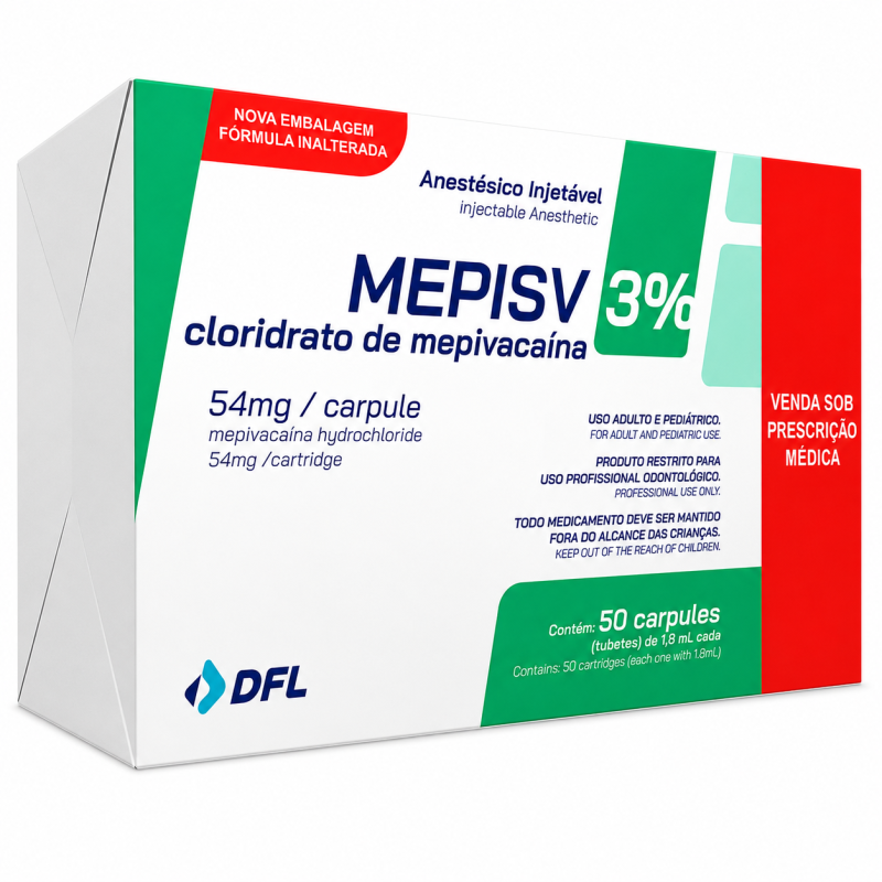 Anestesia Mepivacaína 3% Sin Vaso DFL MEPISV