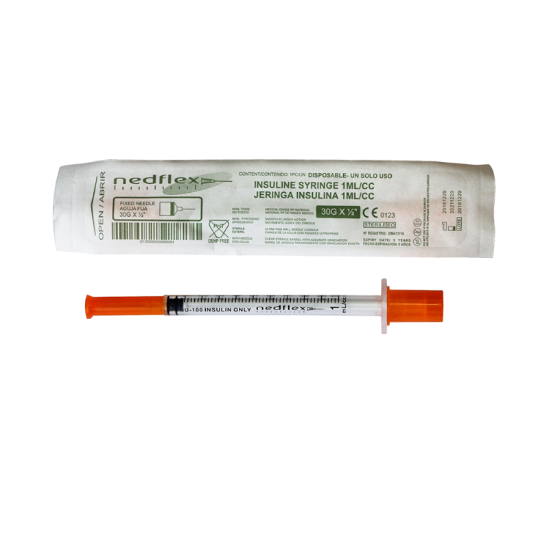 Jeringa Insulina 1CC Aguja Nedflex