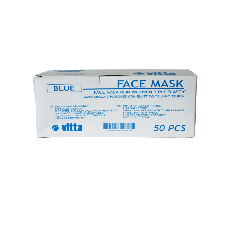 Mascarilla 3 pliegues con elástico Vitta