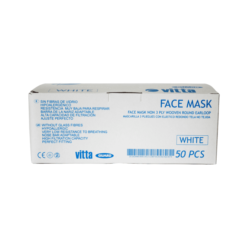 Mascarilla 3 pliegues con elástico...