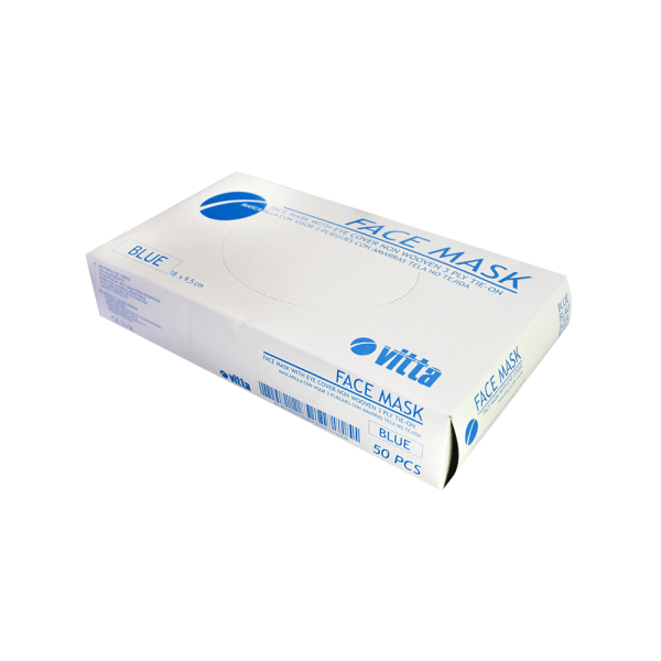 Mascarilla visor 3 pliegues con amarras Vitta